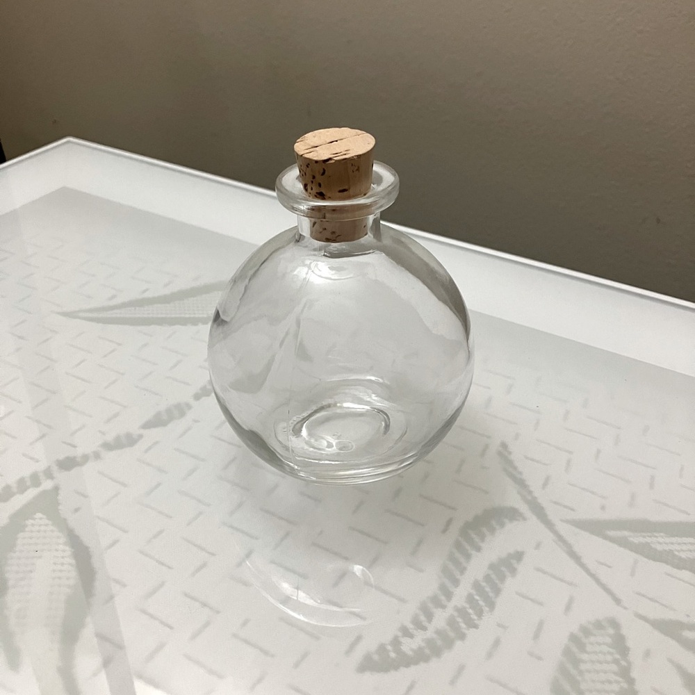 Round Glass Bottles Clear
